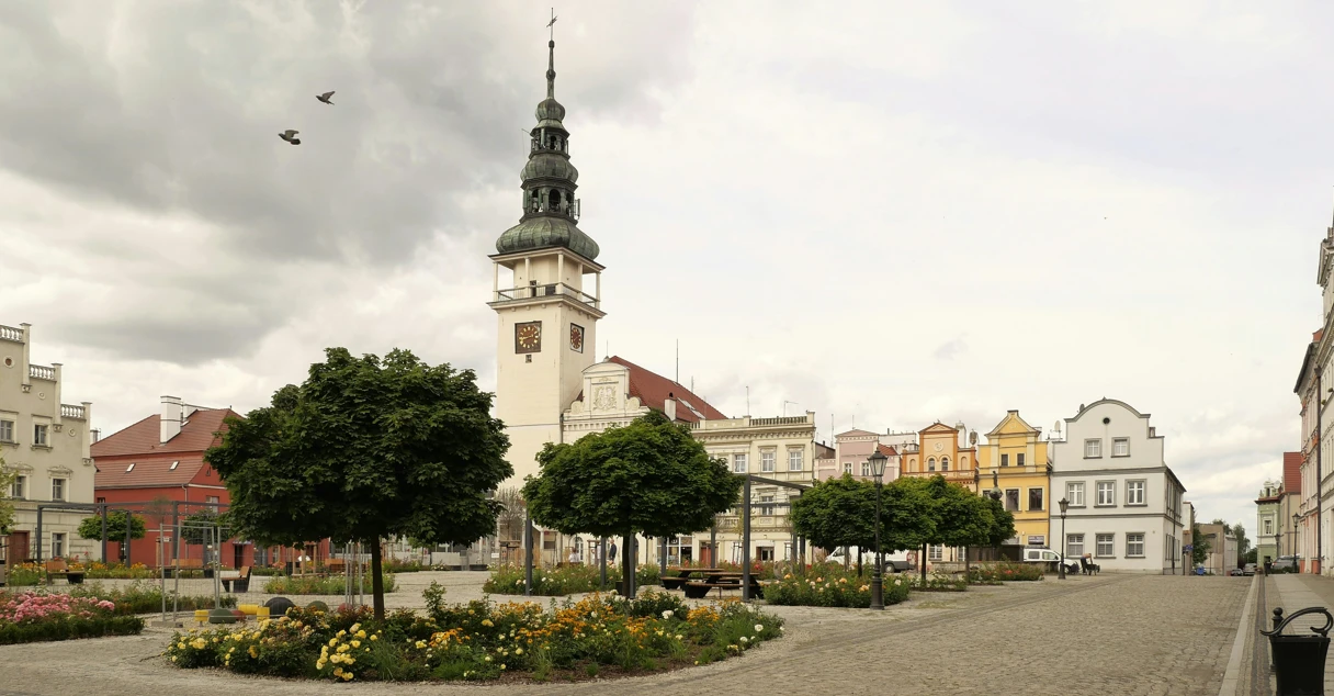 Panorama Bytomia nocą — tło sekcji Detektyw Bytom